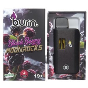 BURN 3ML DISPOSABLE Blackberry Moonrocks (Hybrid) THC DISTILLATE