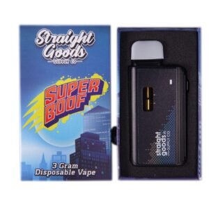 STRAIGHT GOODS SUPPLY CO. 3 GRAM DISPOSABLE VAPES – Super Boof THC DISTILLATE (New Packaging)
