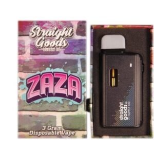 STRAIGHT GOODS SUPPLY CO. 3 GRAM DISPOSABLE VAPES – Zaza THC DISTILLATE (New Packaging)