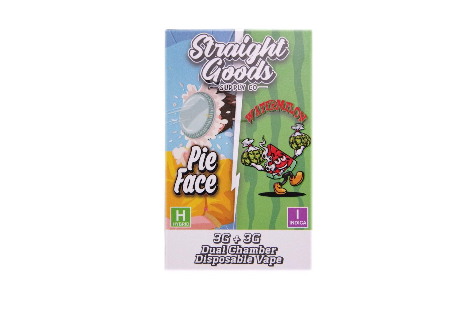Straight Goods – Dual Chamber Vape – Pie Face + Watermelon (3 Grams + 3 Grams)