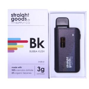 STRAIGHT GOODS SUPPLY CO. 3 GRAM DISPOSABLE VAPES – BUBBA KUSH THC DISTILLATE