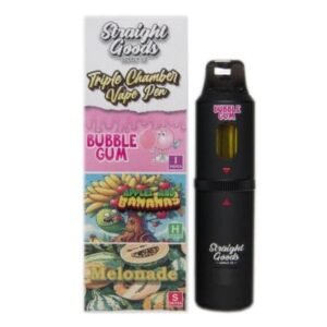Straight Goods – Triple Chamber Vape – Bubble Gum + Apples and Banana + Melonade (3 Grams + 3 Grams + 3 Gram)