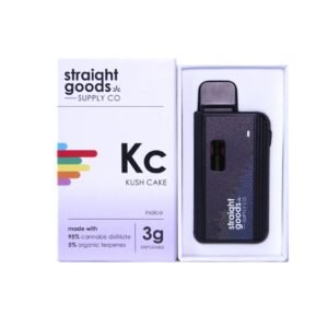 STRAIGHT GOODS SUPPLY CO. 3 GRAM DISPOSABLE VAPES – KUSH CAKE THC DISTILLATE