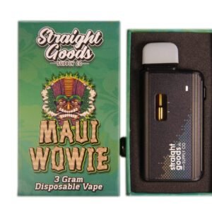STRAIGHT GOODS SUPPLY CO. 3 GRAM DISPOSABLE VAPES – Maui Wowie THC DISTILLATE (New Packaging)