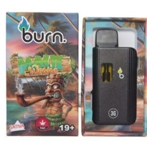 BURN 3ML DISPOSABLE VAPES Maui Wowie (Sativa Dominant Hybrid) THC DISTILLATE