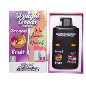 Straight Goods – Dual Chamber Vape – Stoned Fruit + Red Lebanese Hashish (3 Grams + 3 Grams)