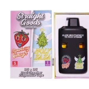 Straight Goods – Dual Chamber Vape – Strawberry Cough + Holy Zaza (3 Grams + 3 Grams)