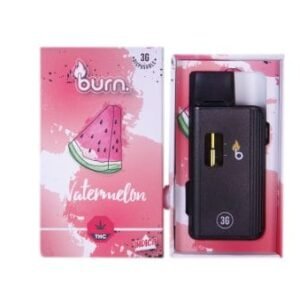 BURN 3ML DISPOSABLE VAPES – Watermelon (Sativa Dominant) THC DISTILLATE