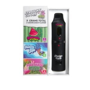 Straight Goods – Triple Chamber Vape – Watermelon Kush + Blueberry Yum + Pink Candy Kush (3 Grams + 3 Grams + 3 Gram)